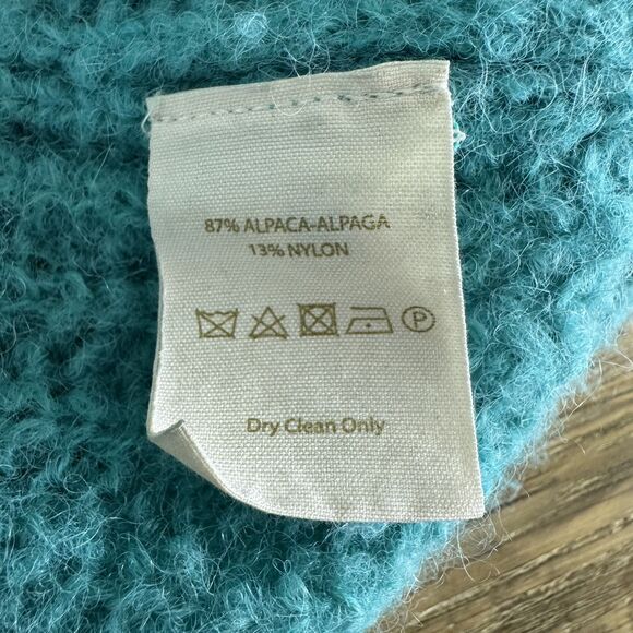 Free People Weekend Getaway alpaca cardigan sweater mint green medium - Picture 7 of 11